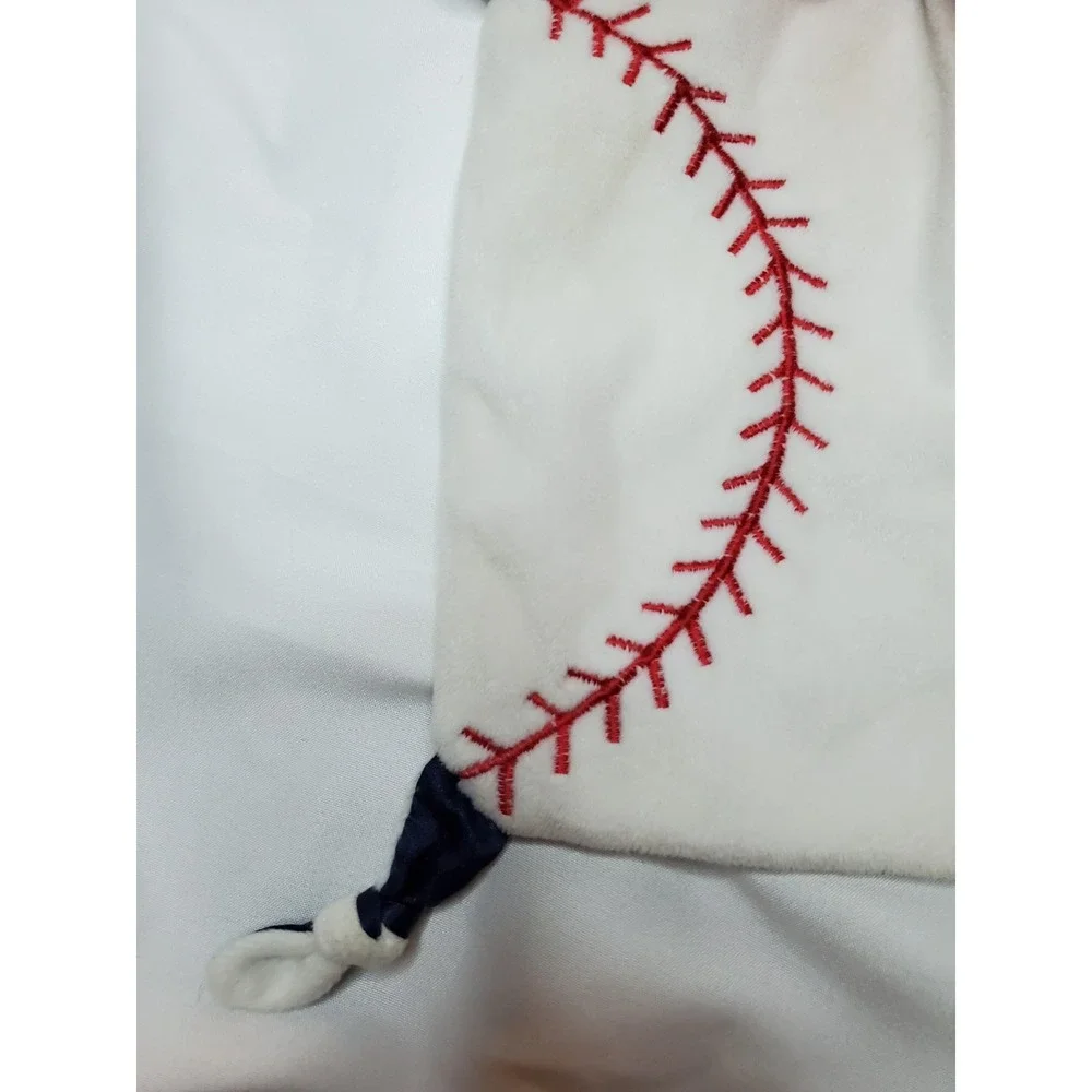 Bearington Baby Baseball Teddy Bear Wee Lil‎ Slugger Lovey Security Blanket Knot
